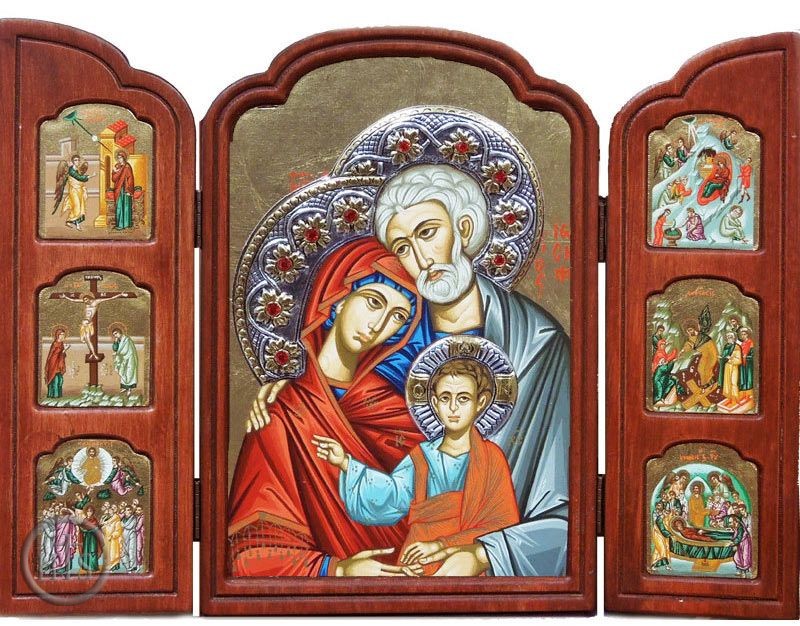 Pic - The Holy Family, Serigraph Orthodox Triptych