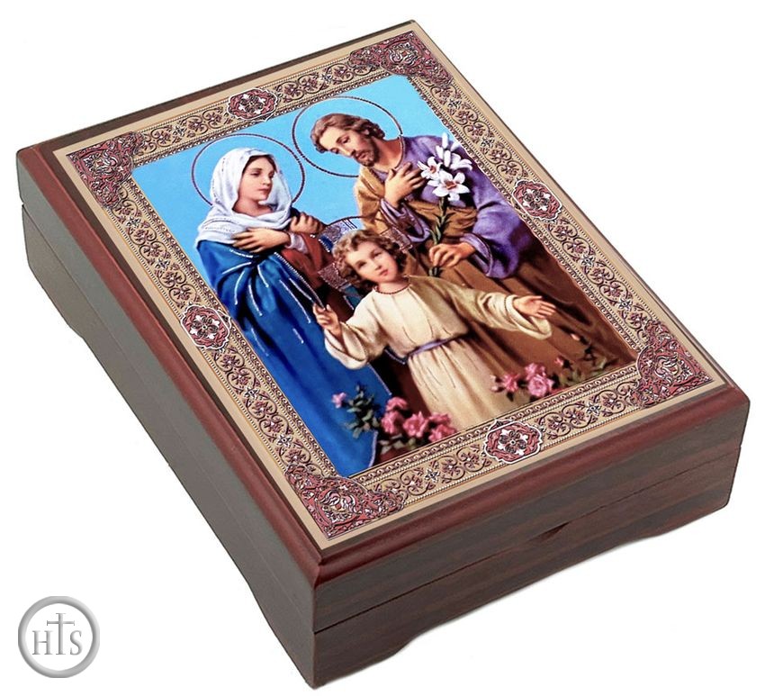 Photo - The Holy Family, Wooden Icon Keepsake Box