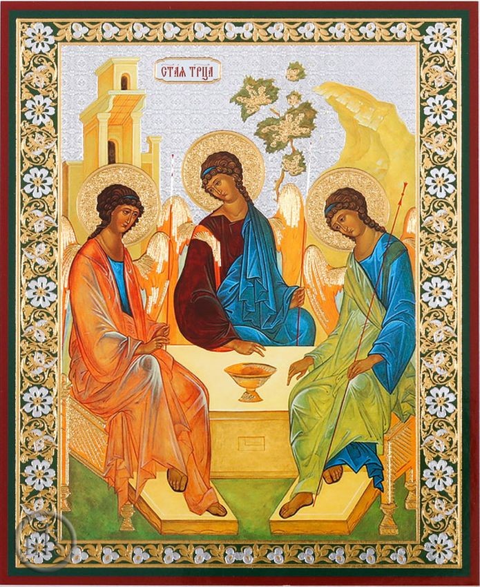 Photo - Holy Trinity (Old Testament Trinity) , Orthodox  Gold Foil Icon 