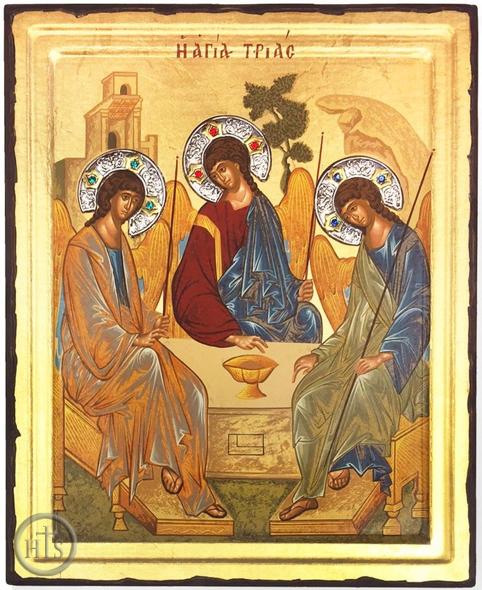 HolyTrinityStore Photo - The Holy Trinity (Old Testament Trinity), Orthodox Serigraph Icon 