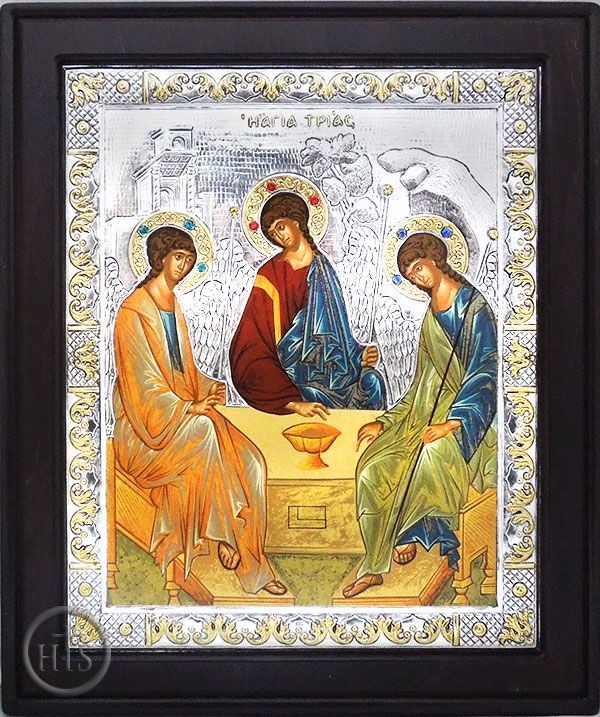 Product Photo - The Holy Trinity (Old Testament Trinity), Orthodox Serigraph Framed Icon 