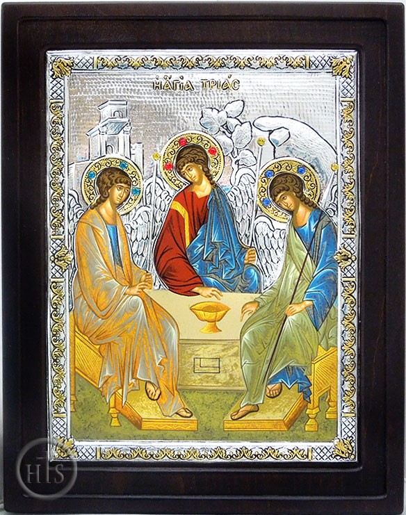 Product Picture - The Holy Trinity (Old Testament Trinity), Orthodox Serigraph Framed Icon 