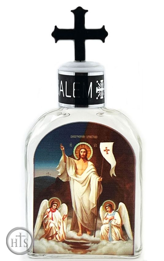 Photo - Holy Water Bottle Glass, Resurrection of Christ, Small