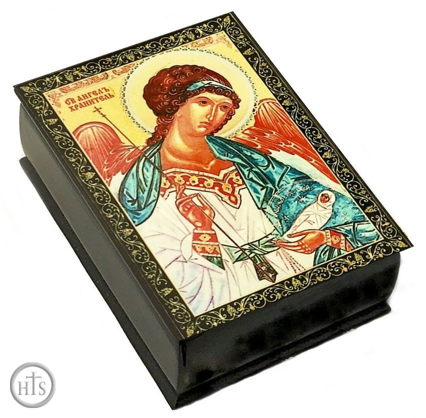 Image - Guardian Angel, Keepsake Rosary Icon Box