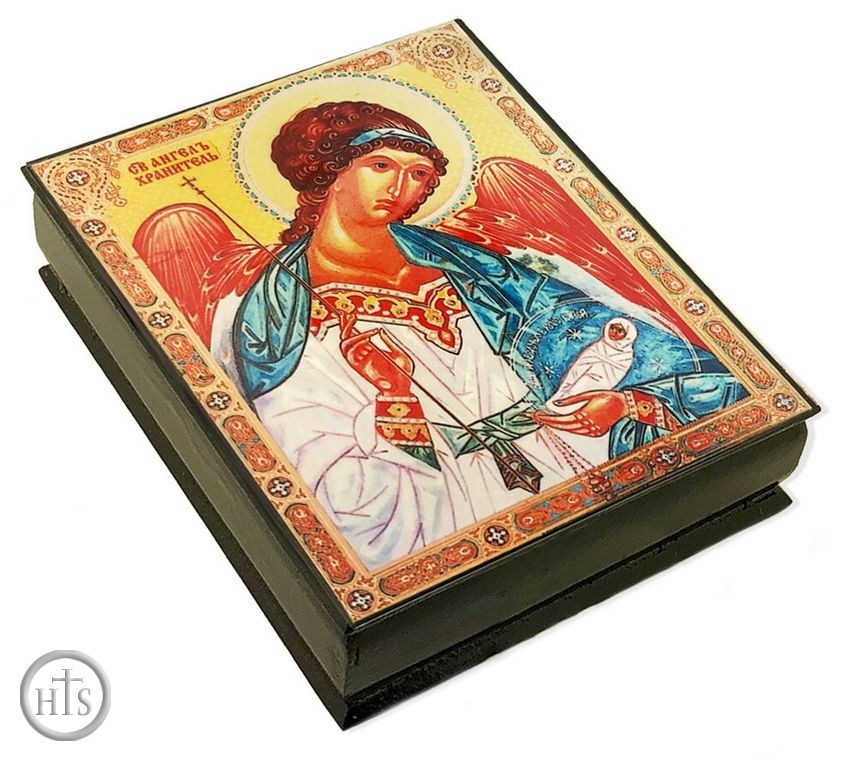 Photo - Guardian Angel, Keepsake Rosary Icon Box