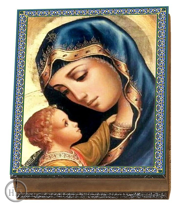 Picture - Madonna and Child, Keepsake Rosary Icon Box