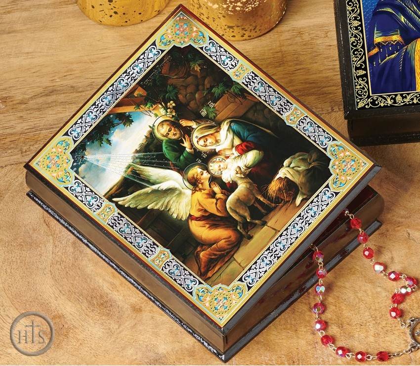 HolyTrinityStore Image - The Nativity, Keepsake Rosary Icon Box