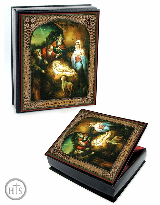 HolyTrinity Pic - Nativity of Christ, Keepsake Rosary Icon Box