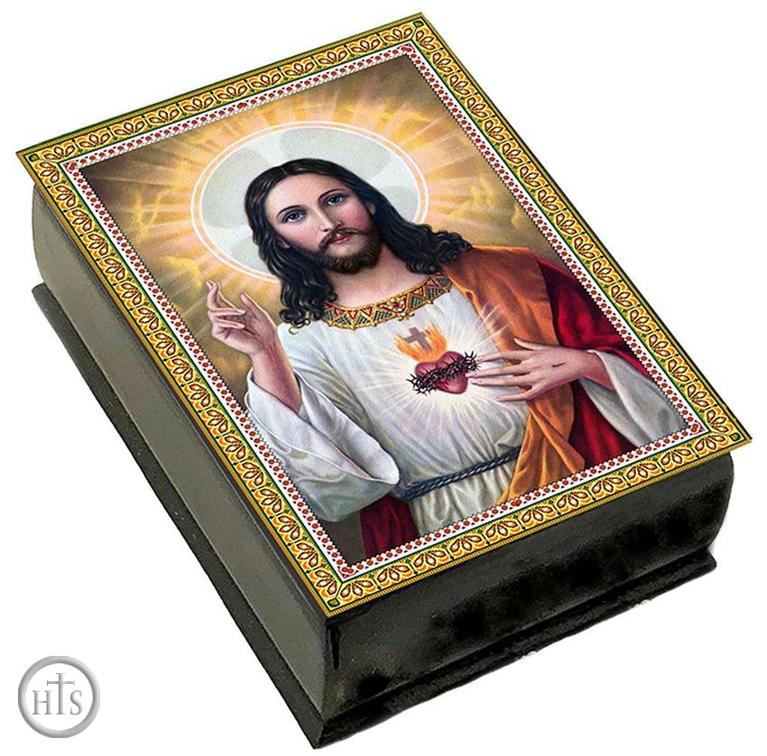 Picture - Sacred Heart of Jesus, Keepsake Rosary Icon Box