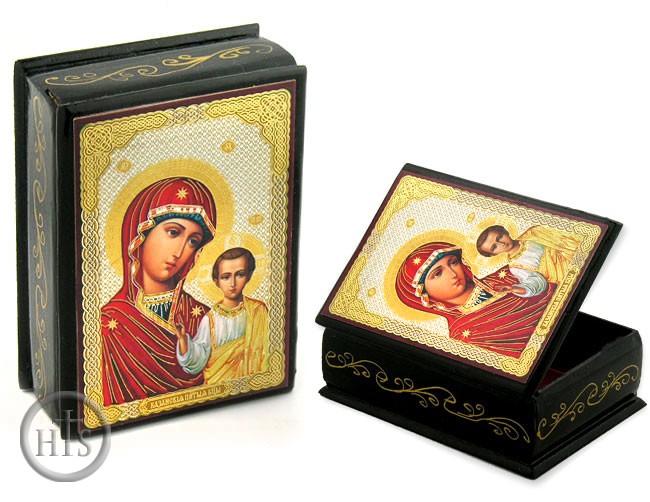 HolyTrinityStore Photo - Virgin of Kazan, Keepsake Rosary Icon Box