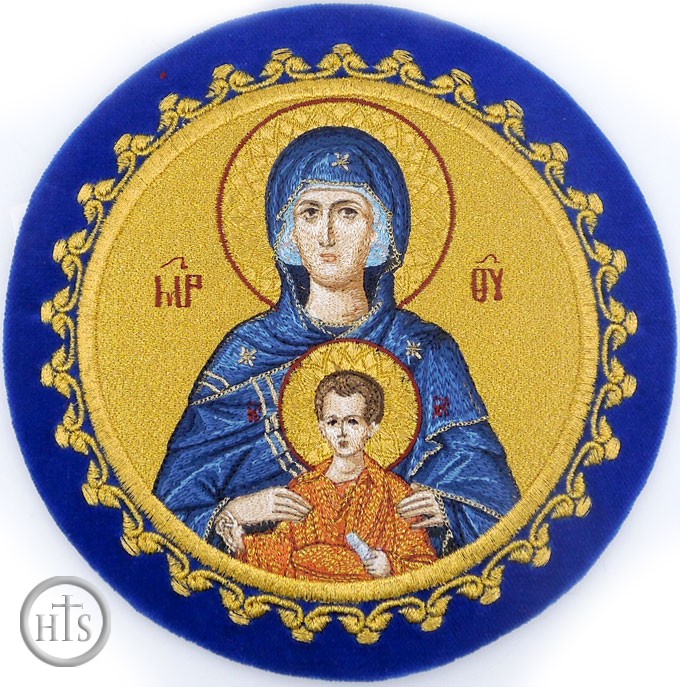 Product Photo - Chalice Cover  Disc  with Image of  Virgin Mary 