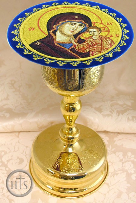 Product Picture - Chalice Cover  Disc  with Image of Virgin of Kazan