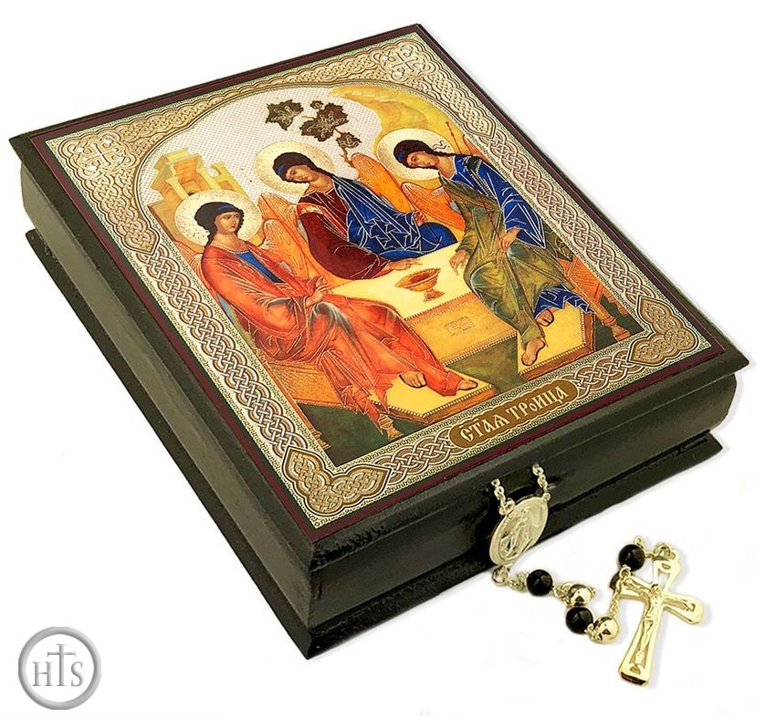 HolyTrinityStore Picture - The Holy Trinity, Decoupage Keepsake Wooden Box