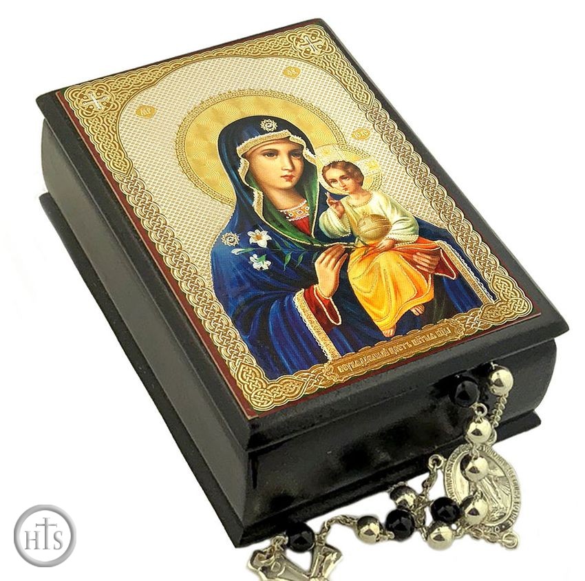 Photo - Virgin Mary the Eternal Bloom, Keepsake Rosary Icon Box