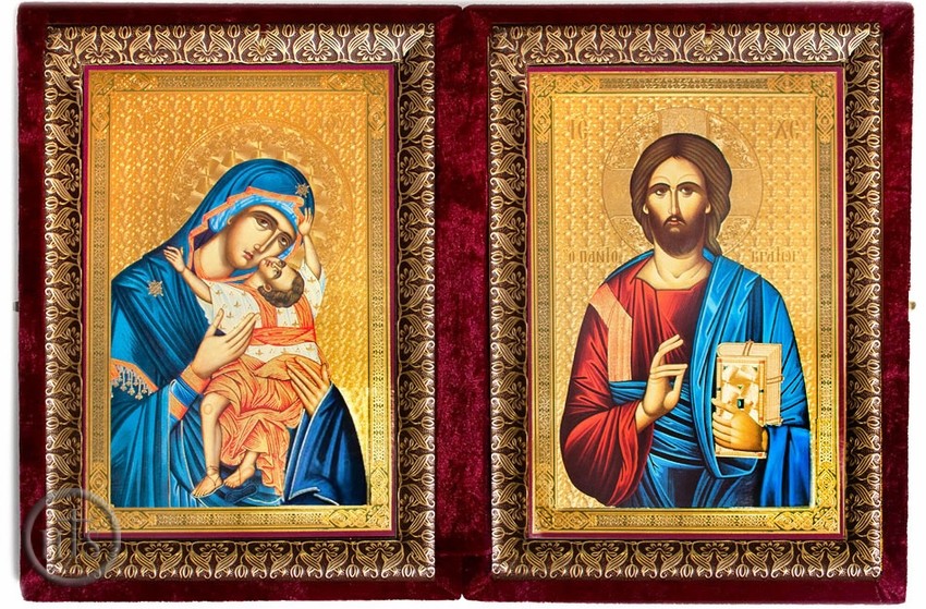Image - Christ the Teacher / Virgin Mary 