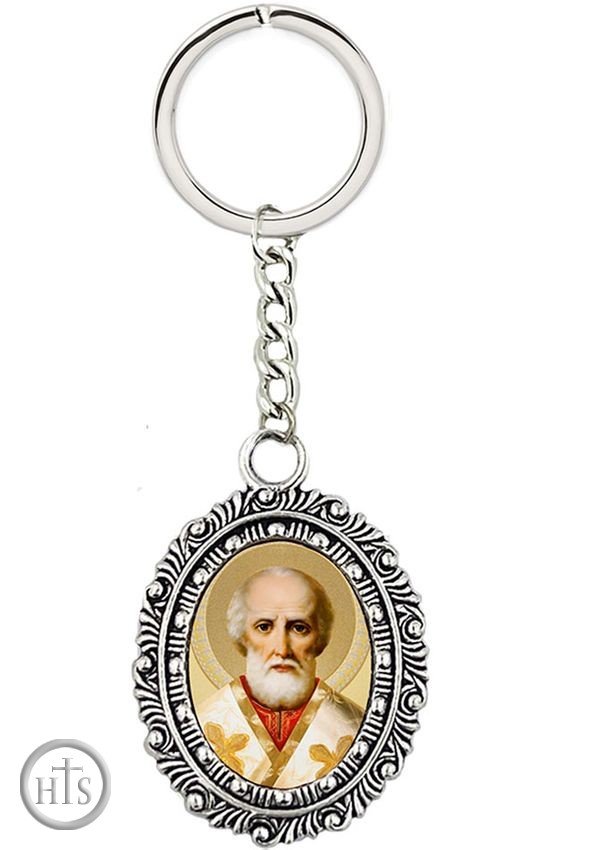 HolyTrinityStore Picture - Saint Nicholas Icon Key Chain