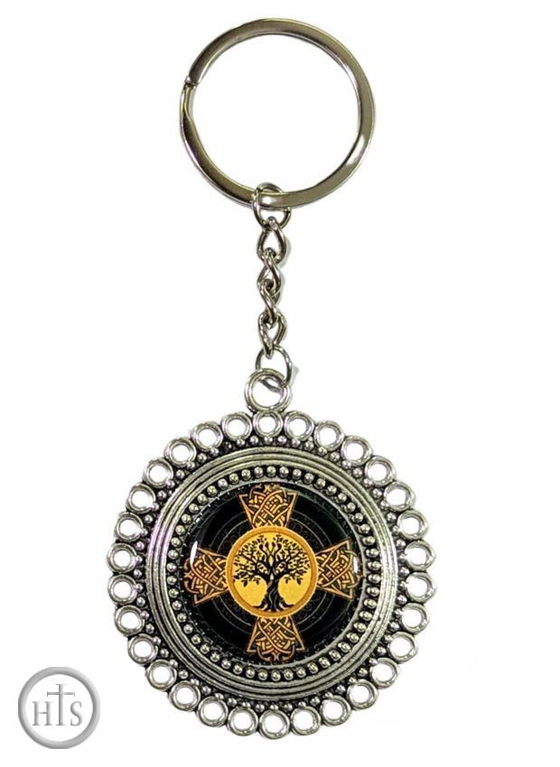 Image - Celtic Cross / Tree of Life, Icon Key Chain