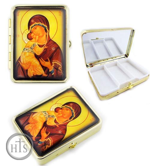 Product Image - Pill Box & Mirror with Icon Virgin of Vladimir