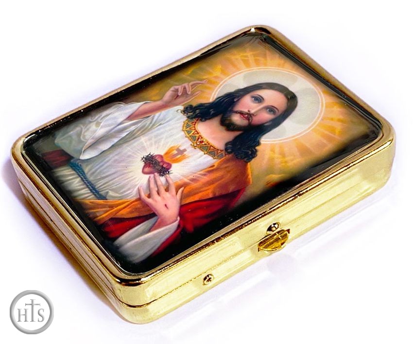 Product Picture - Pill Box with Icon of Sacred Heart of Jesus