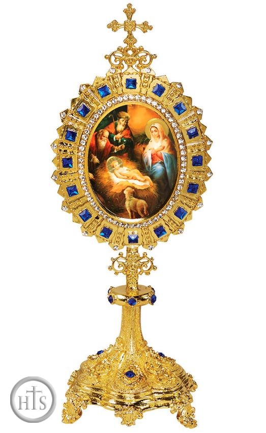 Product Photo - Nativity of  Christ, Icon Shrine in Monstrance Style