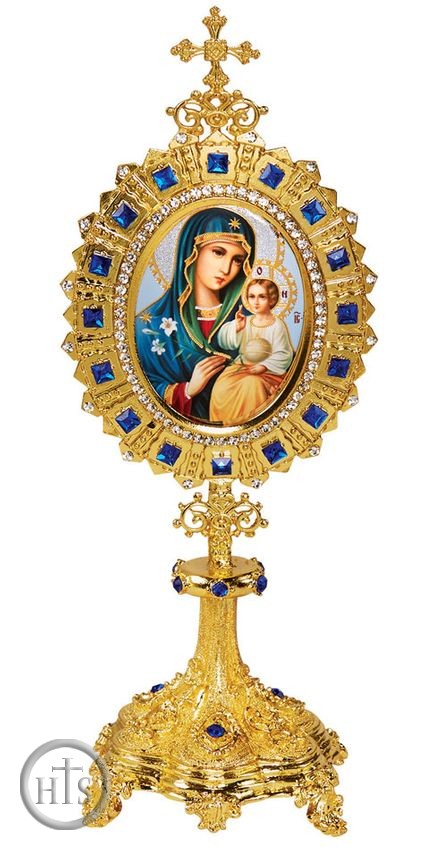 HolyTrinityStore Picture - Virgin Mary Eternal Bloom, Icon Shrine in Monstrance Style
