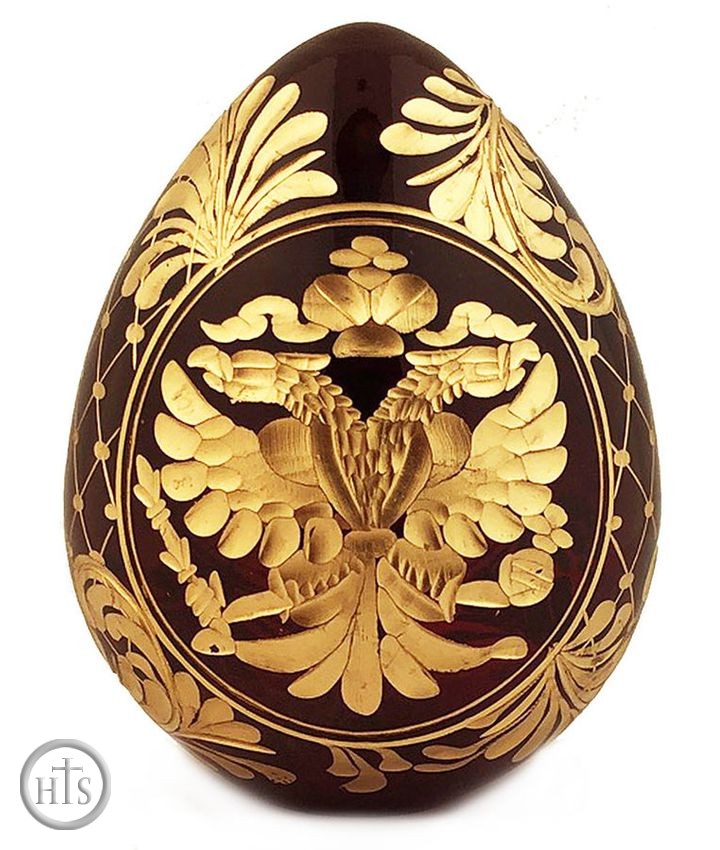 Photo - Imperial Crystal  Egg with Double Headed Eagle / Catherine The Great Sign