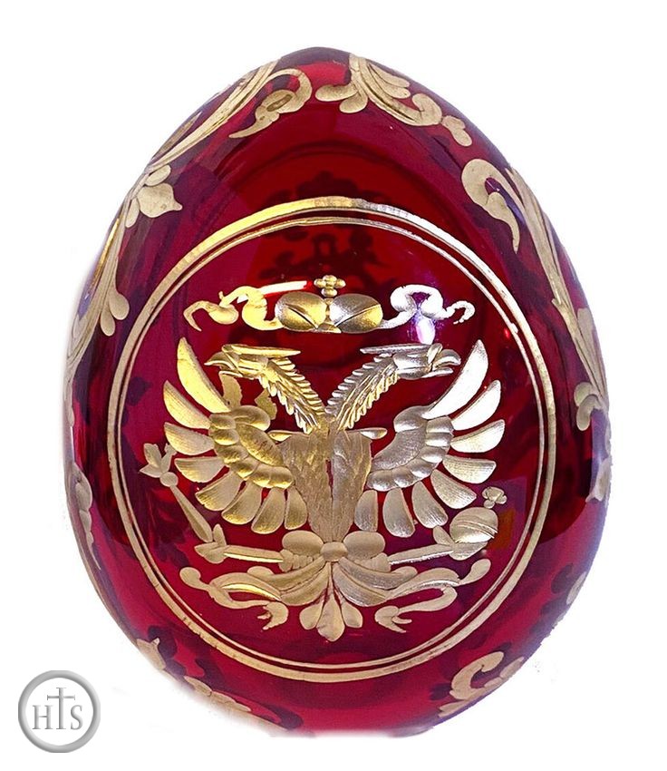 Product Photo - Imperial Crystal Egg with Double Headed Eagle / Peter The Great Sign