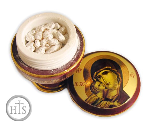 Product Photo - Incense Ceramic Container  with Icon of Virgin Mary
