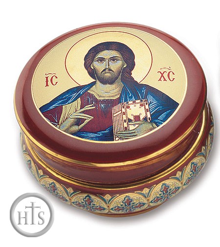 HolyTrinityStore Image - Incense Ceramic Container with Incense, Red