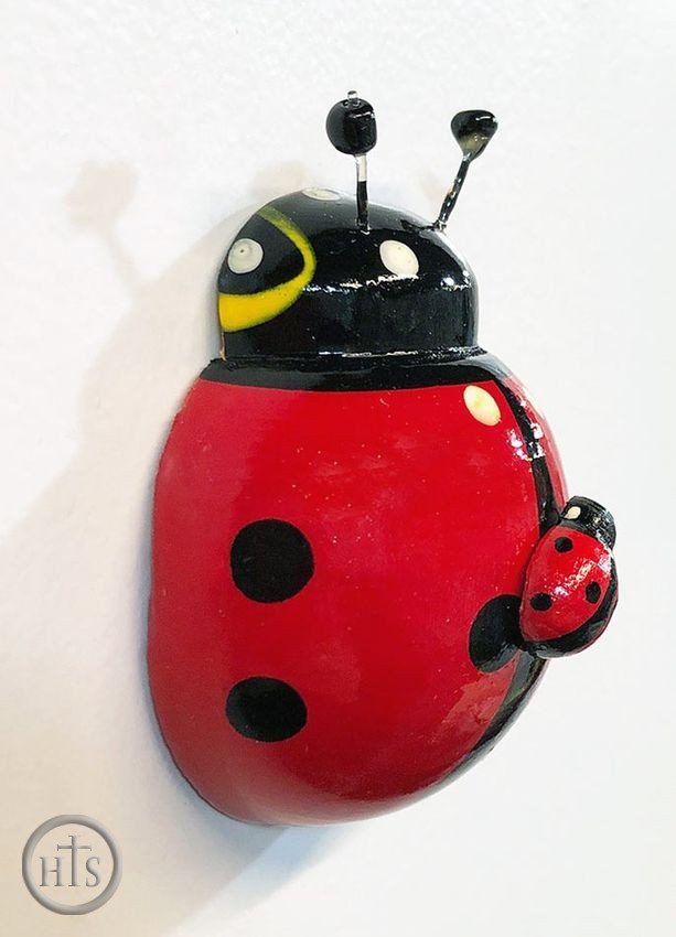 HolyTrinityStore Picture - Lady Bug With a Baby Lady Bug Magnet