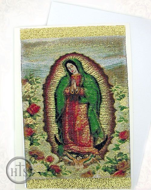 Picture - Lady of Guadalupe, Tapestry Icon Greeting Card with Envelope