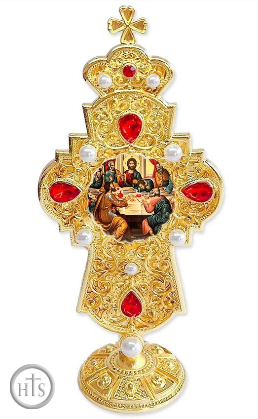 HolyTrinity Pic - The Last Supper, Orthodox Icon in Standing Cross