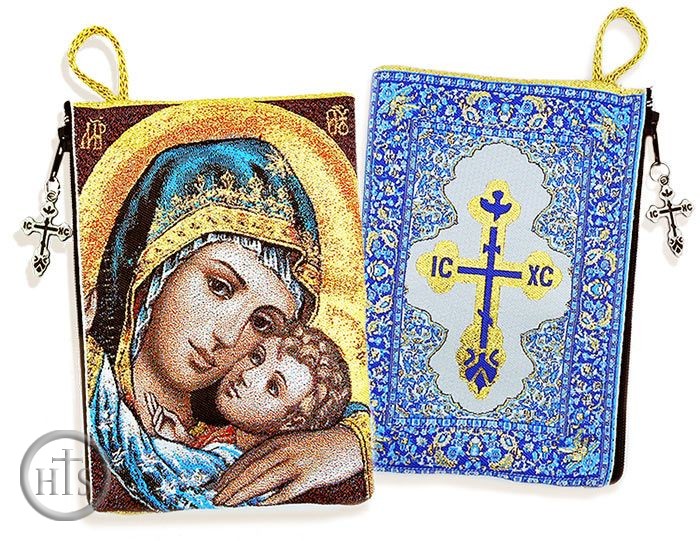 HolyTrinityStore Picture - Madonna & Child Rosary Icon Pouch 