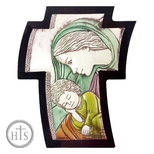 Photo - Virgin Mary and Child Icon / Cross, Small