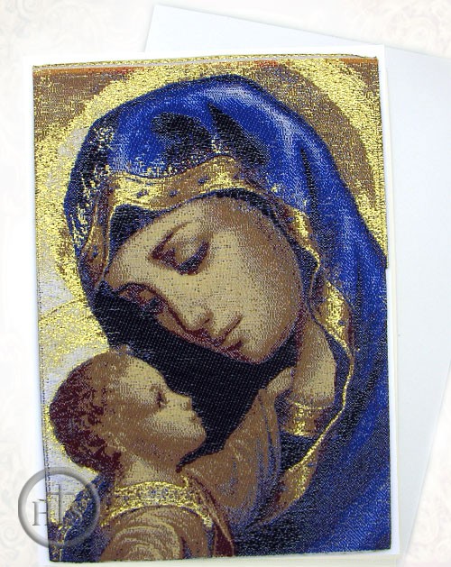 HolyTrinityStore Picture - Madonna & Child, Tapestry Icon Greeting Card with Envelope