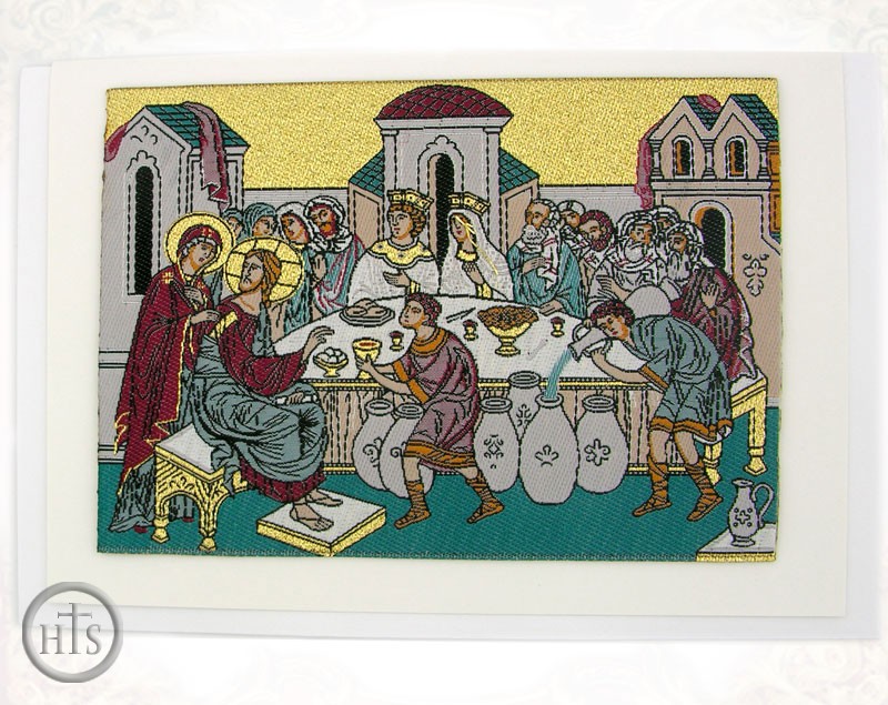 Photo - Marriage At Cana, Tapestry Icon Greeting Card with Envelope
