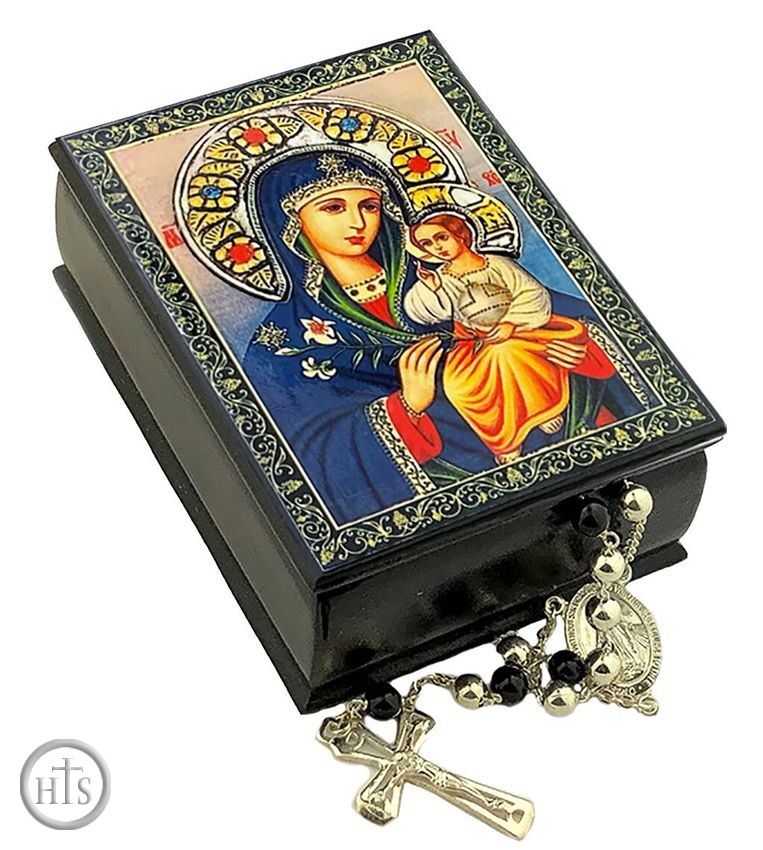 Image - Virgin Mary the Eternal Bloom,  Jewelry Rosary Icon Box