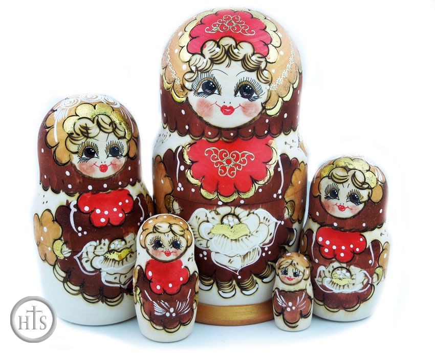 Product Image - 5 Nested Woodburn Russian Doll 
