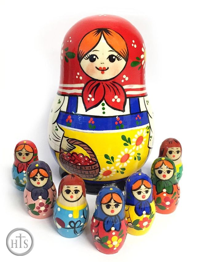 Product Pic - Matreshka  with Basket Berry's and 7 Children