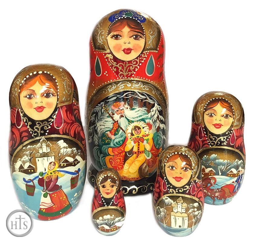Product Image - Matreshka 5 Nesting Collectible Doll, Fairy Tales, 7