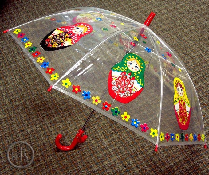 Pic - Matreshka Transparent Umbrella for Kids,  26
