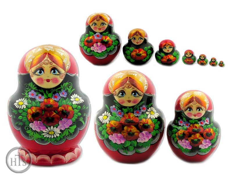 Product Image - Matrioshka 10 Nested Doll, Floral Design