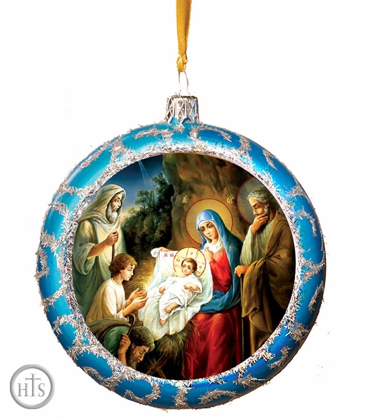 Product Image - Nativity of Christ, Not Breakable Christmas  Ornament, Blue