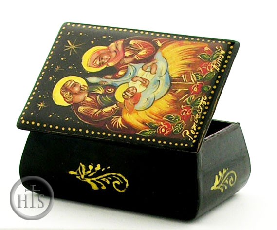 Product Photo - Nativity of Christ, Keepsake Lacquered  Box, Hand Painted 