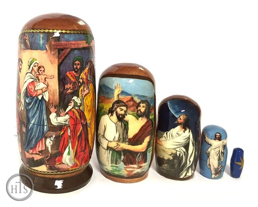 Product Picture - Nativity of Christ,  5 Nesting Icon Doll, 4