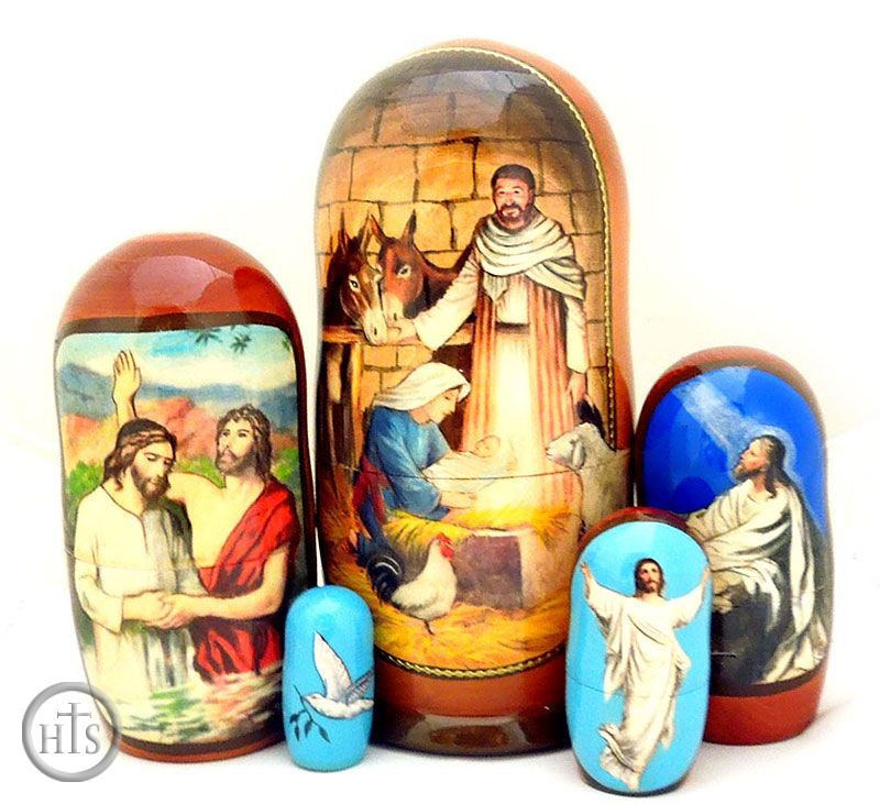 Product Picture - The Nativity of Christ,  5 Nested Icon Doll, 7