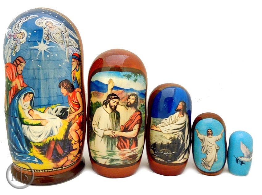 HolyTrinity Pic - Nativity of Christ,  5 Nesting Icon Doll, 7