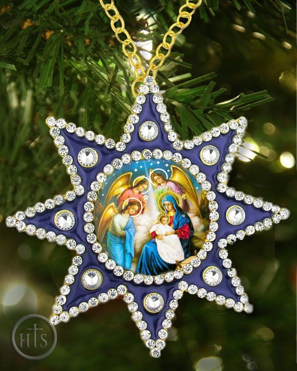 Product Image - Nativity of Christ, Framed Icon  Ornament,  Star of Bethlehem Style