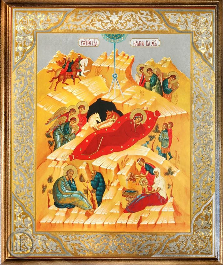 Image - Nativity of Christ,  Framed Icon Covered With Glass