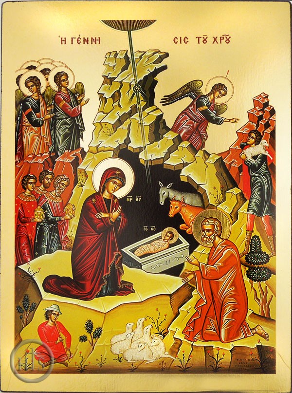Product Pic - Nativity of Christm Byzantine Greek Orthodox Icon